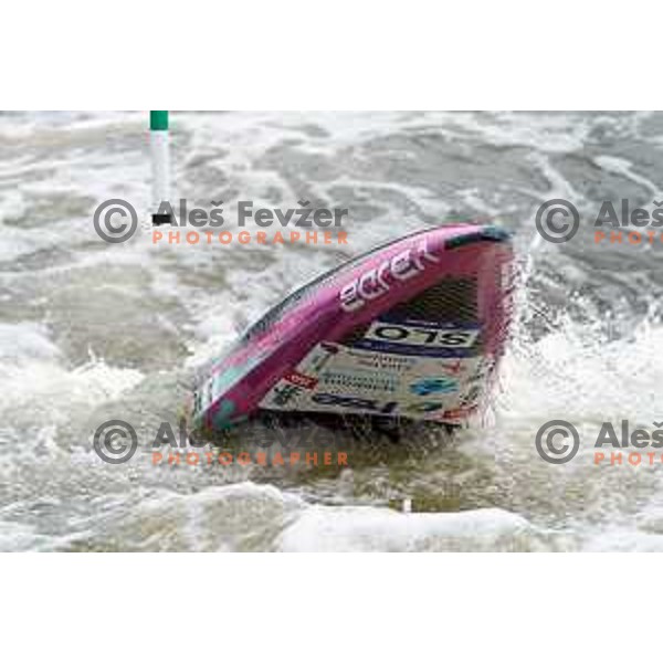 Ajda Novak (SLO) competes in Canoe Slalom semi-final in Women’s Kayak K-1 in Kolna Sports Centre, Krakow during European Games 2023, Poland on July 1, 2023