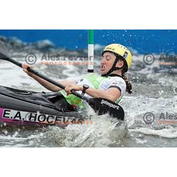 Eva Alina Hocevar (SLO) competes in Canoe Slalom semi-final in Women’s Kayak K-1 in Kolna Sports Centre, Krakow during European Games 2023, Poland on July 1, 2023