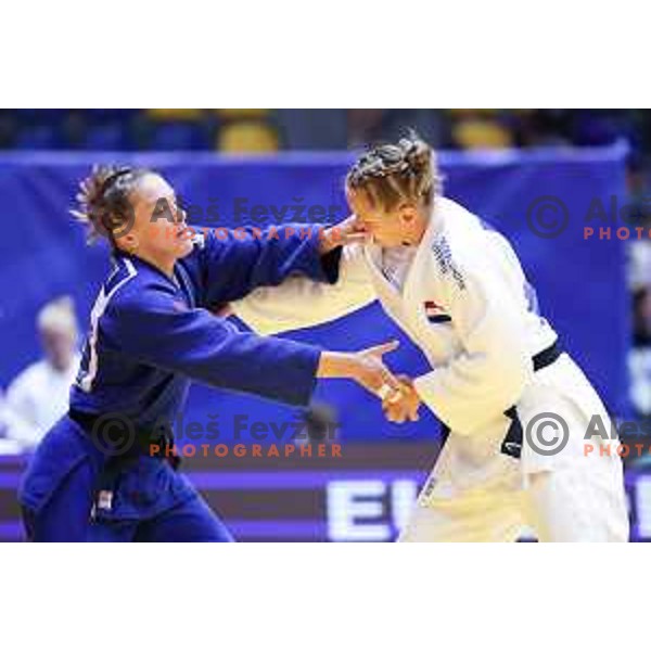 Anka Pogacnik (SLO) competes in Mixed Team Elimination Round of 16 in Judo at European Games in Krakow, Poland on July 1, 2023. Foto: Filip Barbalic