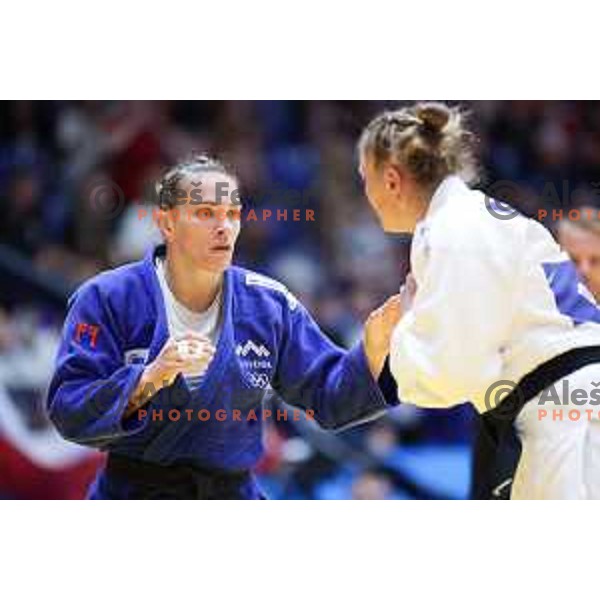 Anka Pogacnik (SLO) competes in Mixed Team Elimination Round of 16 in Judo at European Games in Krakow, Poland on July 1, 2023. Foto: Filip Barbalic