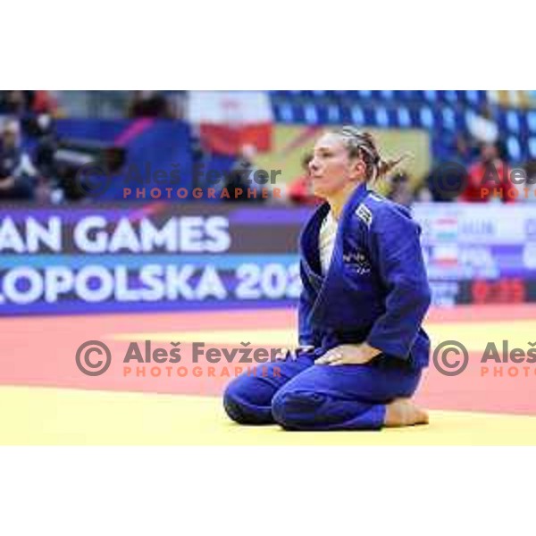 Anka Pogacnik (SLO) competes in Mixed Team Elimination Round of 16 in Judo at European Games in Krakow, Poland on July 1, 2023. Foto: Filip Barbalic
