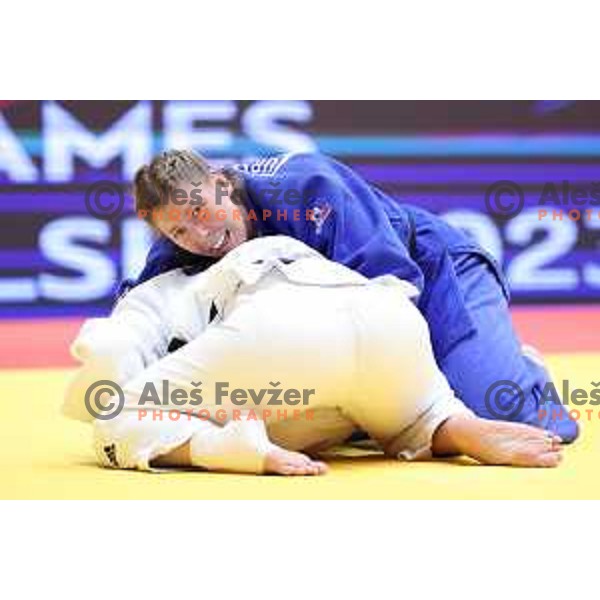 Urska Torkar (SLO) competes in Mixed Team Elimination Round of 16 in Judo at European Games in Krakow, Poland on July 1, 2023. Foto: Filip Barbalic