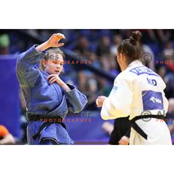 Ana Skrabl (SLO) competes in Mixed Team Elimination Round of 16 in Judo at European Games in Krakow, Poland on July 1, 2023. Foto: Filip Barbalic