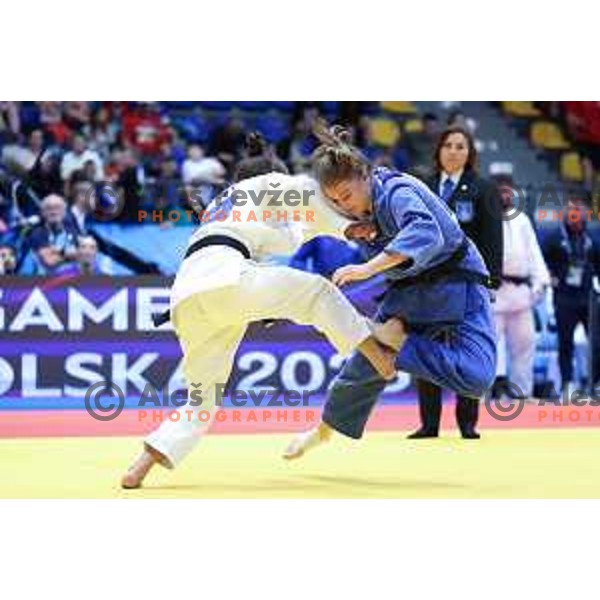 Ana Skrabl (SLO) competes in Mixed Team Elimination Round of 16 in Judo at European Games in Krakow, Poland on July 1, 2023. Foto: Filip Barbalic