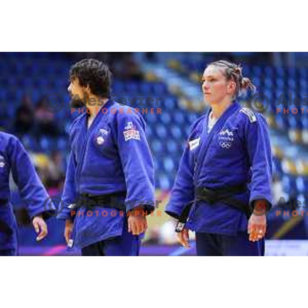 Anka Pogacnik (SLO) competes in Mixed Team Elimination Round of 16 in Judo at European Games in Krakow, Poland on July 1, 2023. Foto: Filip Barbalic