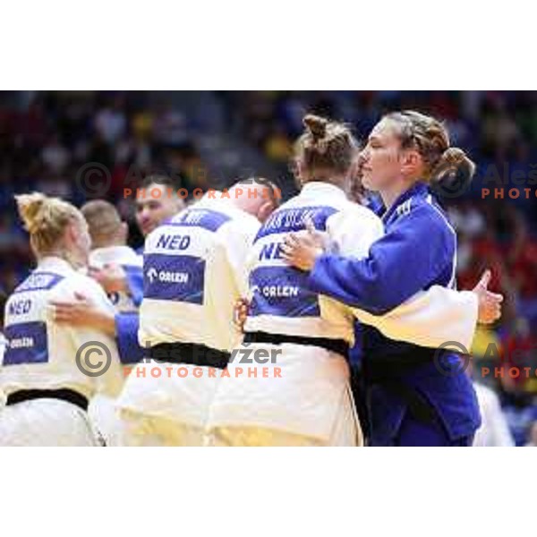 Anka Pogacnik (SLO) competes in Mixed Team Elimination Round of 16 in Judo at European Games in Krakow, Poland on July 1, 2023. Foto: Filip Barbalic