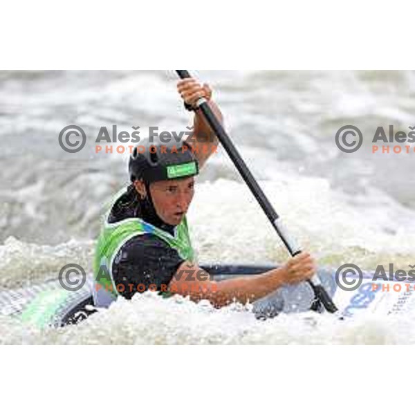 Eva Tercelj (SLO) competes in Canoe Slalom Women’s Kayak K-1 Final in Kolna Sports Centre, Krakow during European Games 2023, Poland on July 1, 2023