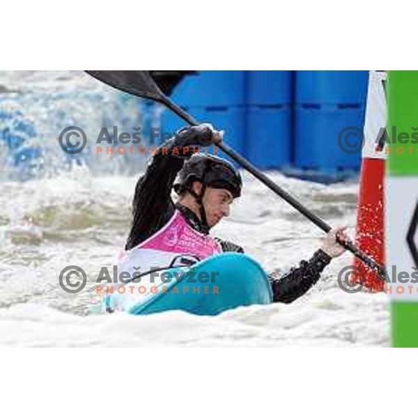 Vid Kuder Marusic (SLO) competes in Canoe Slalom Men’s Kayak Cross in Kolna Sports Centre, Krakow during European Games 2023, Poland on July 1, 2023