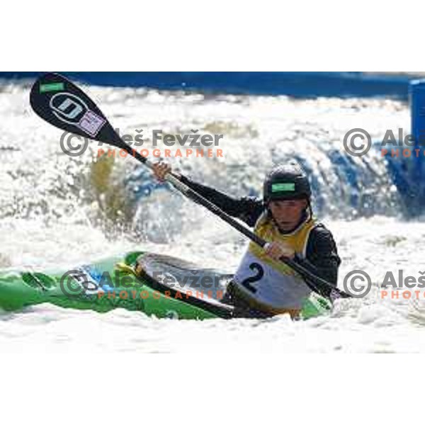 Eva Tercelj (SLO) competes in Canoe Slalom Women’s Kayak Cross in Kolna Sports Centre, Krakow during European Games 2023, Poland on July 1, 2023