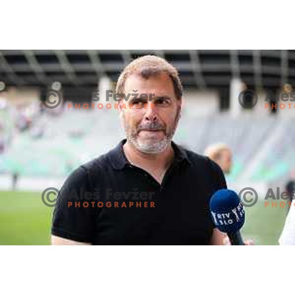 Joao Henriques, head coach of Olimpija during friendly football match between Olimpija Ljubljana and Hajduk Split in SRC Stozice, Ljubljana, Slovenia on July 2, 2023. 