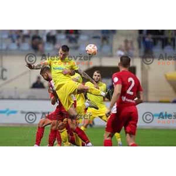 Franko Kovacevic in action during the UEFA Conference League Qualification match between Domzale (SLO) and Balzan (MLT) in Domzale, Slovenia on July 13, 2023