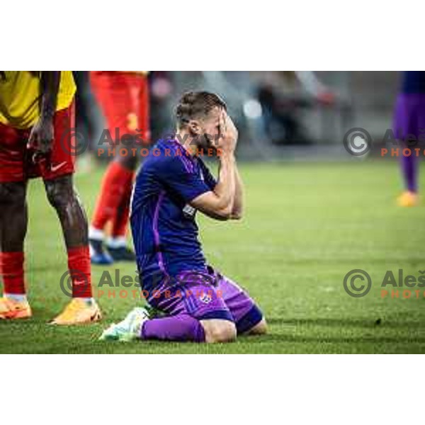 Jan Repas during UEFA Europa Conference League qualifications football match between Maribor and Birkirkara in Ljudski vrt, Maribor, Slovenia on July 13, 2023. Photo: Jure Banfi