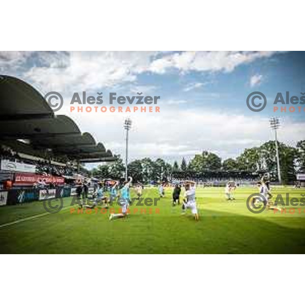 Players of Mura prior to Prva liga Telemach football match between Mura and Domzale in Fazanerija, Murska Sobota, Slovenia on July 22, 2023. Photo: Jure Banfi