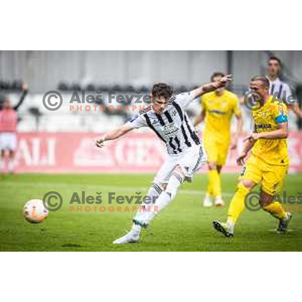Emir Saitoski in action during Prva liga Telemach football match between Mura and Domzale in Fazanerija, Murska Sobota, Slovenia on July 22, 2023. Photo: Jure Banfi