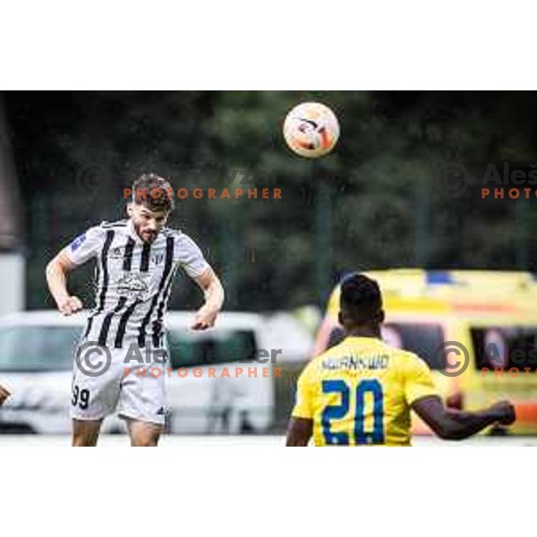 Dardan Shabanhaxhaj in action during Prva liga Telemach football match between Mura and Domzale in Fazanerija, Murska Sobota, Slovenia on July 22, 2023. Photo: Jure Banfi