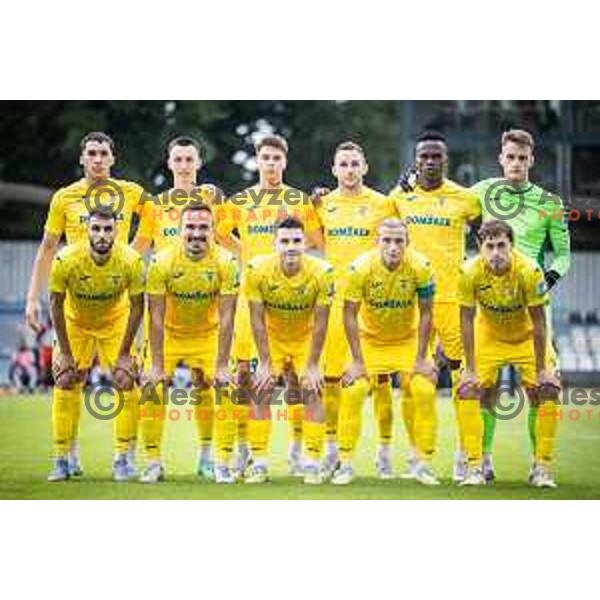 Domzale starting eleven during Prva liga Telemach football match between Mura and Domzale in Fazanerija, Murska Sobota, Slovenia on July 22, 2023. Photo: Jure Banfi