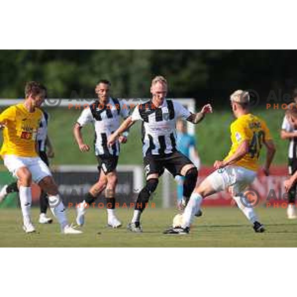 In action during Prva liga Telemach 2023/2024 football match between Bravo and Rogaska in Ljubljana, Slovenia on July 22, 2023