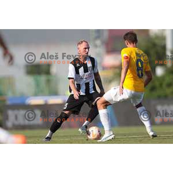 Zan Benedicic in action during Prva liga Telemach 2023/2024 football match between Bravo and Rogaska in Ljubljana, Slovenia on July 22, 2023 