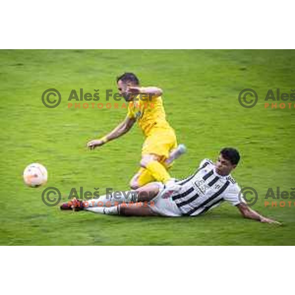 Darick Kobie Morris in action during Prva liga Telemach football match between Mura and Domzale in Fazanerija, Murska Sobota, Slovenia on July 22, 2023. Photo: Jure Banfi