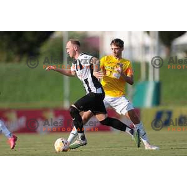 Zan Benedicic in action during Prva liga Telemach 2023/2024 football match between Bravo and Rogaska in Ljubljana, Slovenia on July 22, 2023 
