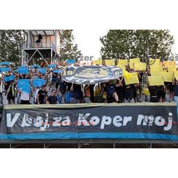 In action during Prva liga Telemach 2023/2024 football match between Koper and Olimpija in Koper, Slovenia on July 22, 2023