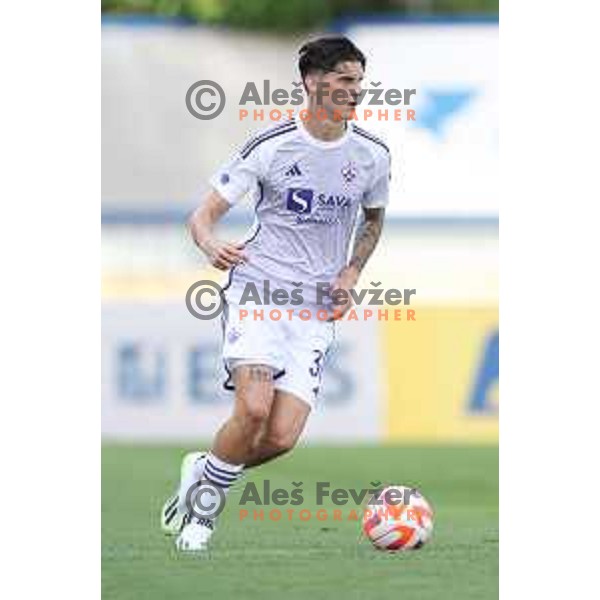 in action during Prva liga Telemach 2023/2024 football match between Radomlje and Maribor in Domzale, Slovenia on July 23, 2023