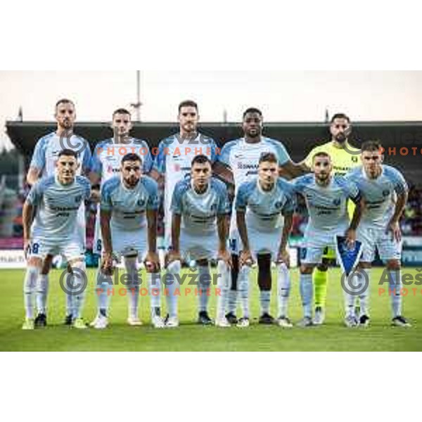 Celje starting eleven during Prva liga Telemach football match between Aluminij and Celje in Kidricevo, Slovenia on July 23, 2023. Photo: Jure Banfi