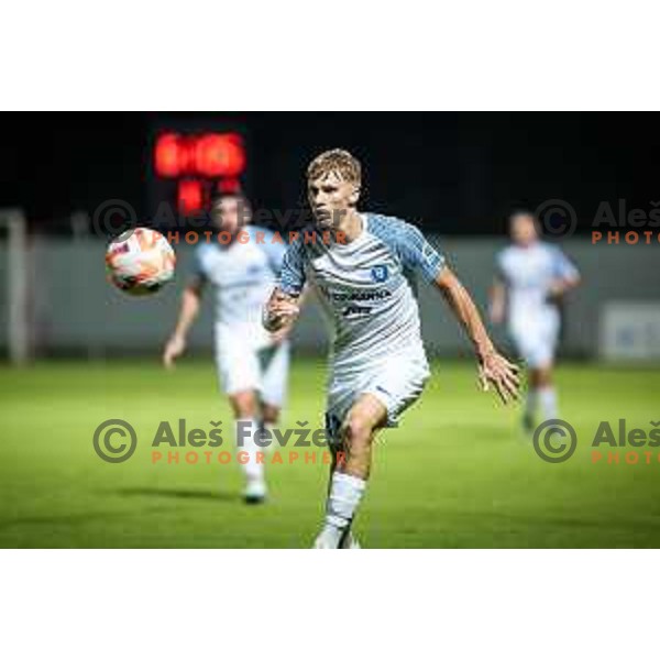 Vid Koderman in action during Prva liga Telemach football match between Aluminij and Celje in Kidricevo, Slovenia on July 23, 2023. Photo: Jure Banfi