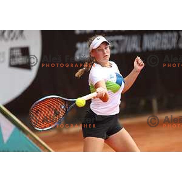 Zoja Peternel (SLO) competes in Girls Tennis Singles during EYOF Maribor 2023 in Maribor, Slovenia on July 24, 2023. Foto: Filip Barbalic
