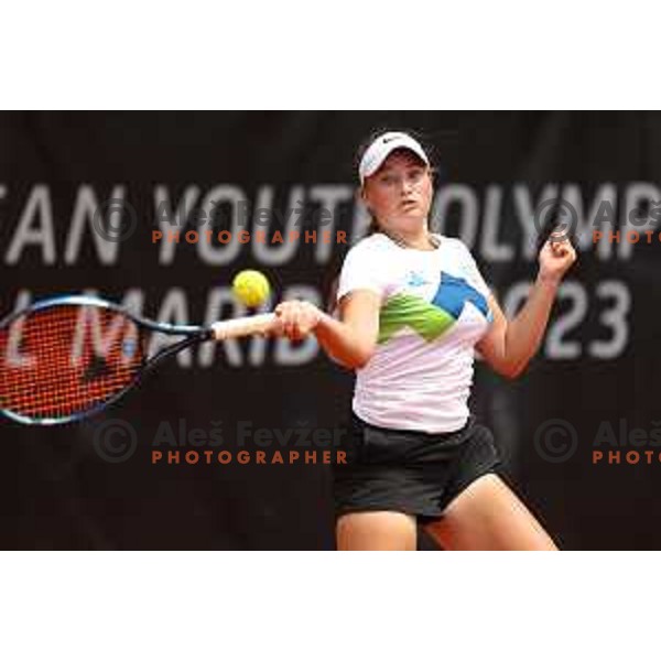 Zoja Peternel (SLO) competes in Girls Tennis Singles during EYOF Maribor 2023 in Maribor, Slovenia on July 24, 2023. Foto: Filip Barbalic