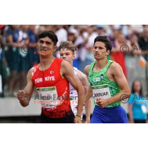 Aljaz Skrinjar competes in Athletics at EYOF 2023 in Maribor, Slovenia on July 24, 2023