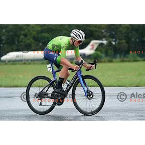 Mai Prevejsek (SLO) competes in Boys Cycling Time-Trial at EYOY 2023 in Maribor, Slovenia on July 23, 2023