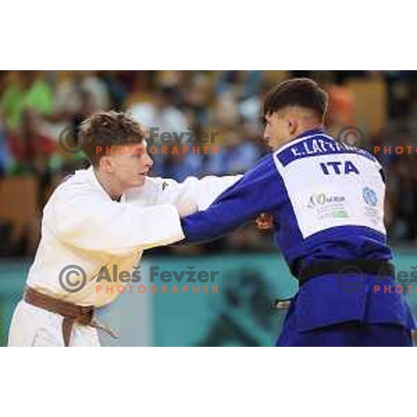Gal Blažič (SLO) competes in Judo Boys -55kg Quarterfinal during EYOF Maribor 2023 in Maribor, Slovenia on July 25, 2023. Foto: Filip Barbalic