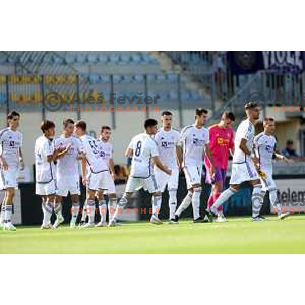 in action during Prva liga Telemach 2023/2024 football match between Radomlje and Maribor in Domzale, Slovenia on July 23, 2023