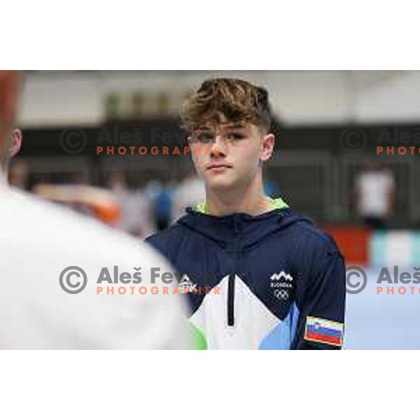 Maj Kondric (SLO) competes in Artistic Gymnastics Boys Floor Exercise during EYOF Maribor 2023 in Maribor, Slovenia on July 25, 2023. Foto: Filip Barbalic