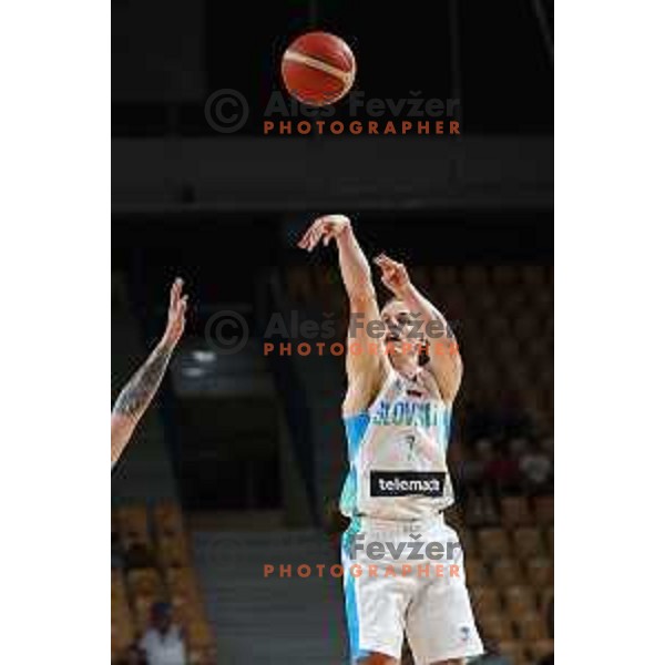 Klemen Prepelic in action during friendly basketball game between Slovenia and China in Zlatorog Arena, Celje, Slovenia on July 25, 2023