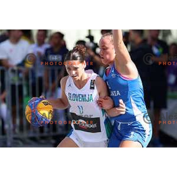 Manca Marolt (SLO) in action during Girls 3x3 Basketball match during EYOF Maribor 2023 in Maribor, Slovenia on July 26, 2023. Foto: Filip Barbalic