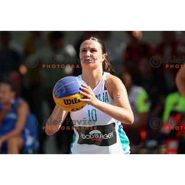 Ziva Misjak Cujnik (SLO) in action during Girls 3x3 Basketball match during EYOF Maribor 2023 in Maribor, Slovenia on July 26, 2023. Foto: Filip Barbalic