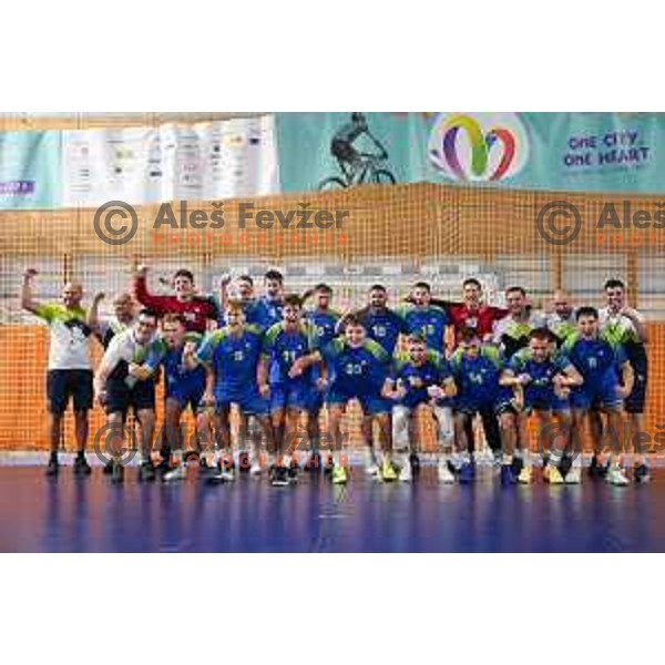 celebrates win in Boys Handball Semi-Final match between Slovenia and Croatia during EYOF Maribor 2023 in Maribor, Slovenia on July 28, 2023. Foto: Filip Barbalic