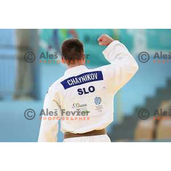 Dmitry Chaynikov (SLO) celebrates win in Judo Mix Team Competition during EYOF Maribor 2023 in Maribor, Slovenia on July 29, 2023. Foto: Filip Barbalic