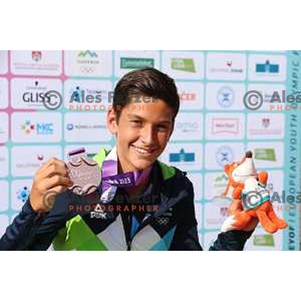 Svit Suljic (SLO), winner of Bronze medal in Boys Tennis Singles at EYOF 2023, Maribor, Slovenia on July 29, 2023