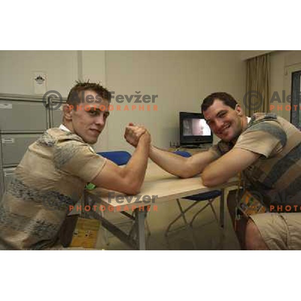 Rok Draksic and Matjaz Ceraj,Slovenia Olympic team members in Olympic Village at Olympic Games in Beijing, China 6.8.2008. Photo by Ales Fevzer 
