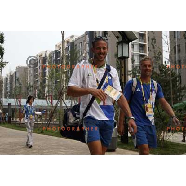 Spik, Kolander -Slovenia Olympic team members in Olympic Village at Olympic Games in Beijing, China 6.8.2008. Photo by Ales Fevzer 