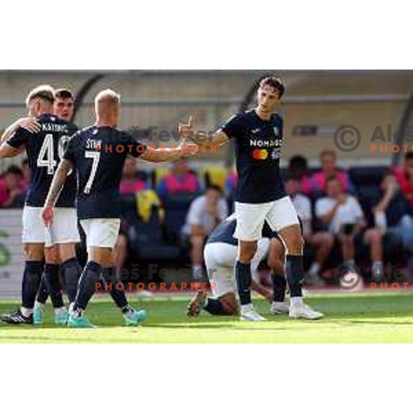 In action during Prva liga Telemach 2023/2024 football match between Domzale and Bravo in Domzale, Slovenia on July 30, 2023