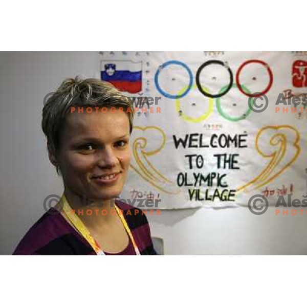 Urska Zolnir, Slovenia Olympic team member in Olympic Village at Olympic Games in Beijing, China 6.8.2008. Photo by Ales Fevzer 