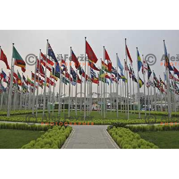 Flags in the Olympic Village 