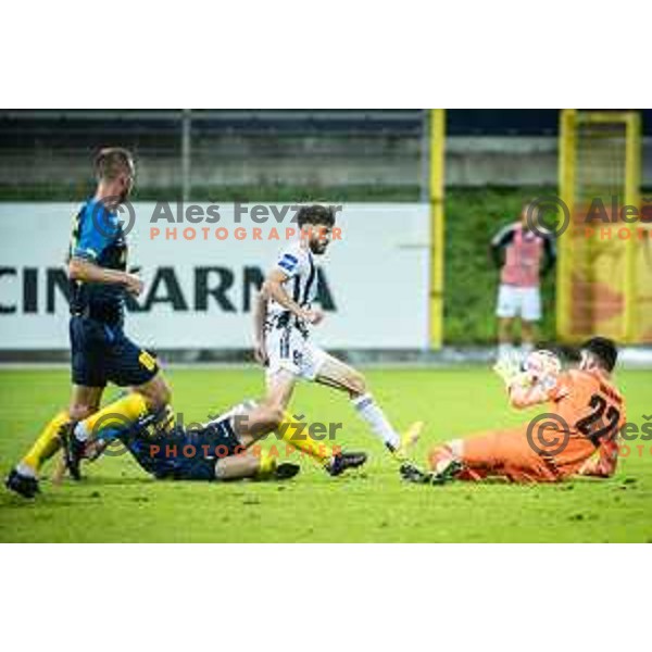 Dardan Shabanhaxhaj in action during Prva liga Telemach football match between Celje and Mura in Arena z’dezele, Slovenia on July 30, 2023. Photo: Jure Banfi