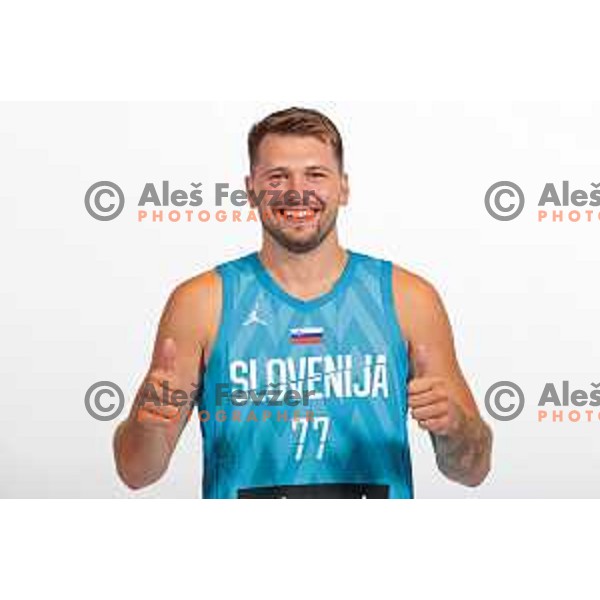 Member of Slovenia Basketball team for World Cup 2023 during photo shooting in Ljubljana, Slovenia on July 31, 2023