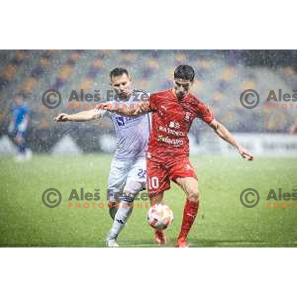 Martin Milec in action during UEFA Europa Conference League qualifications football match between Maribor and Differdange in Ljudski vrt, Maribor, Slovenia on August 3, 2023. Photo: Jure Banfi