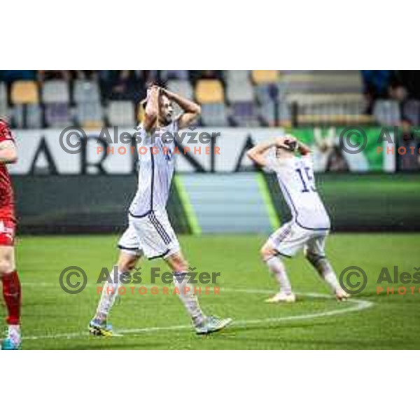 Max Watson in action during UEFA Europa Conference League qualifications football match between Maribor and Differdange in Ljudski vrt, Maribor, Slovenia on August 3, 2023. Photo: Jure Banfi